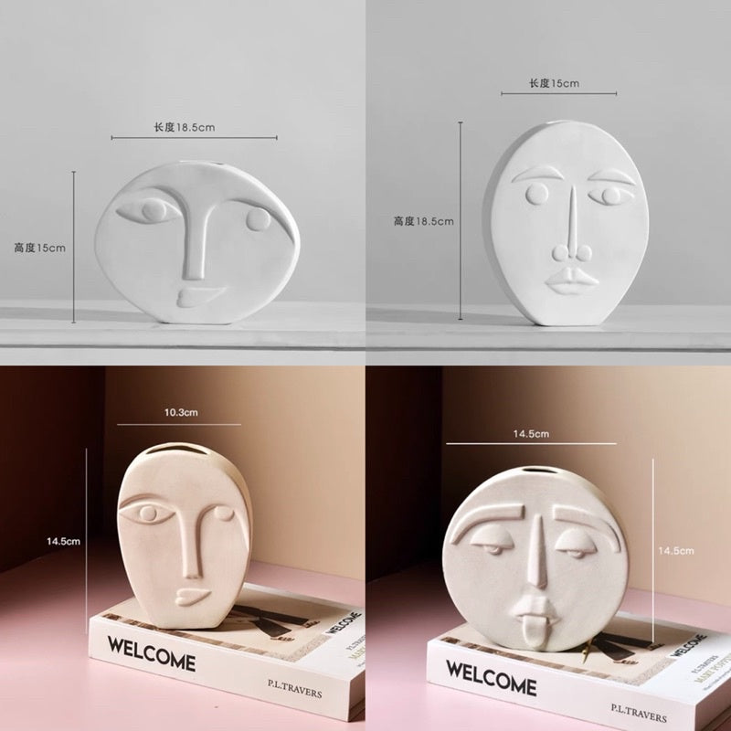 Ceramic Face Flower Pot Creative Design Plant Pot | DreamGarden SG