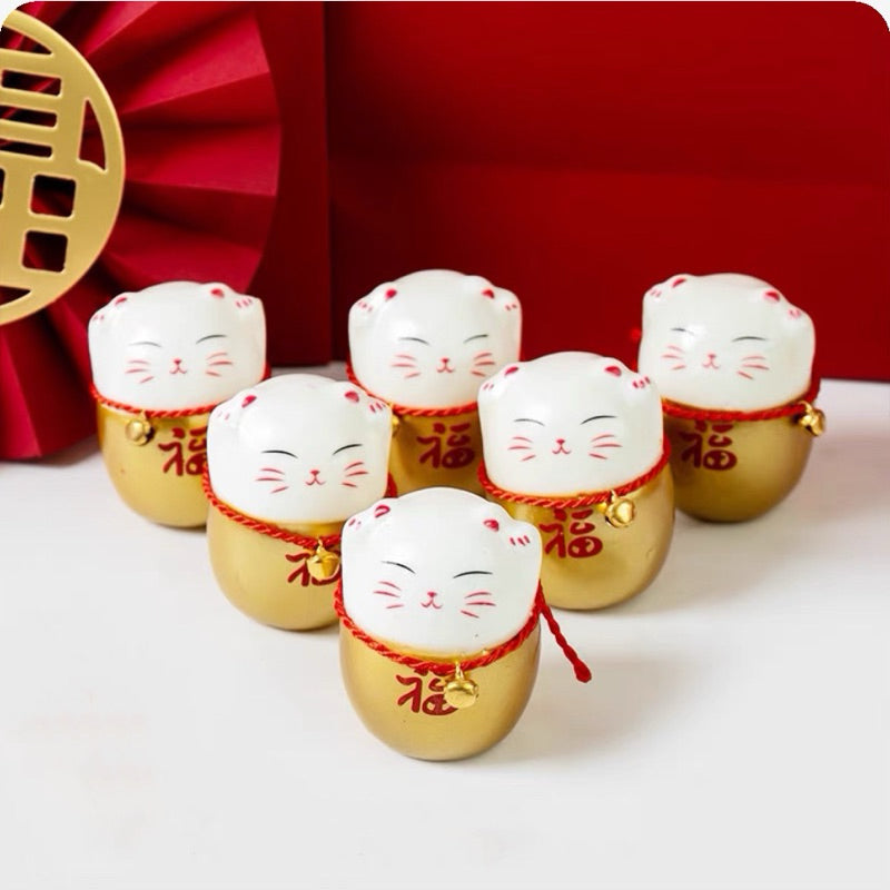 CNY flower accessories attract fortune cat Cai Shen meaning diy foam doll material blessing bucket dress-up