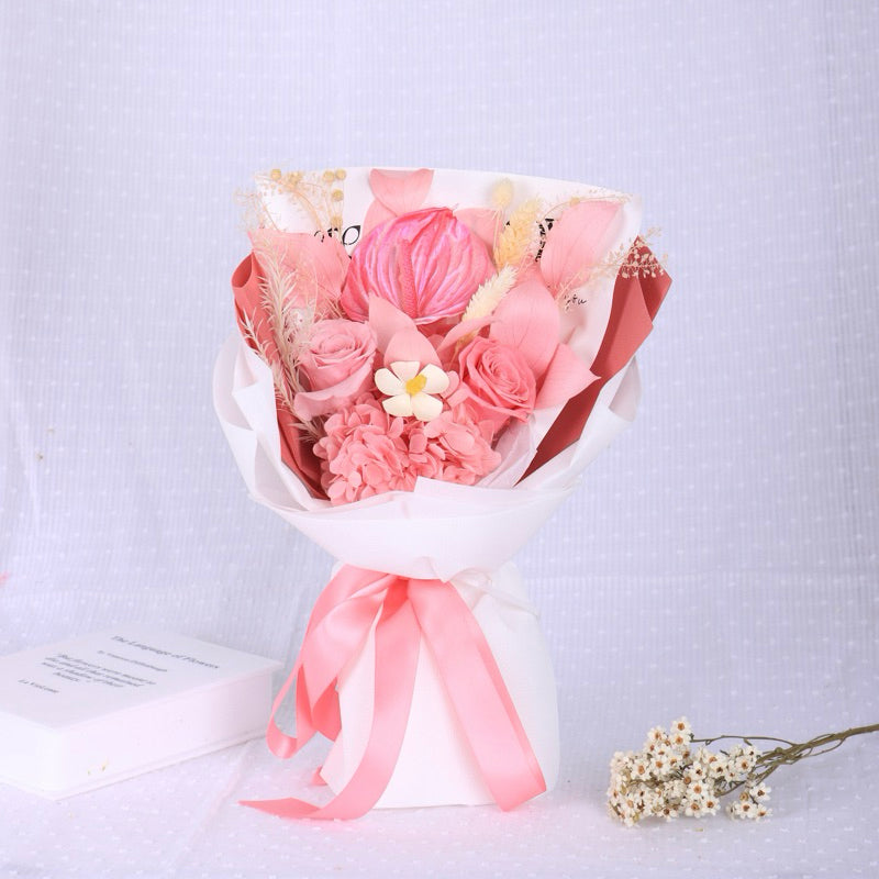 Valentine's Day gift dried flower bouquet high-end | DreamGarden SG