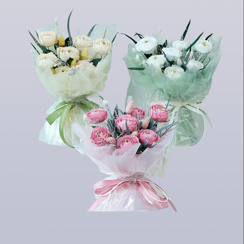 SG local Valentine's Day gift dried flower bouquet high-end finished product for girls rose preserved flower bouquet