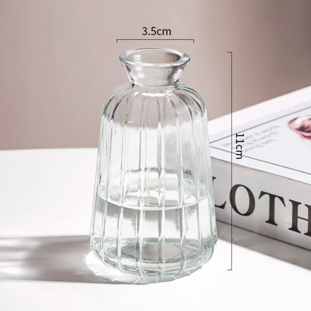 Minimalist Clear Reed diffuser Small Vintage Modern | DreamGarden SG