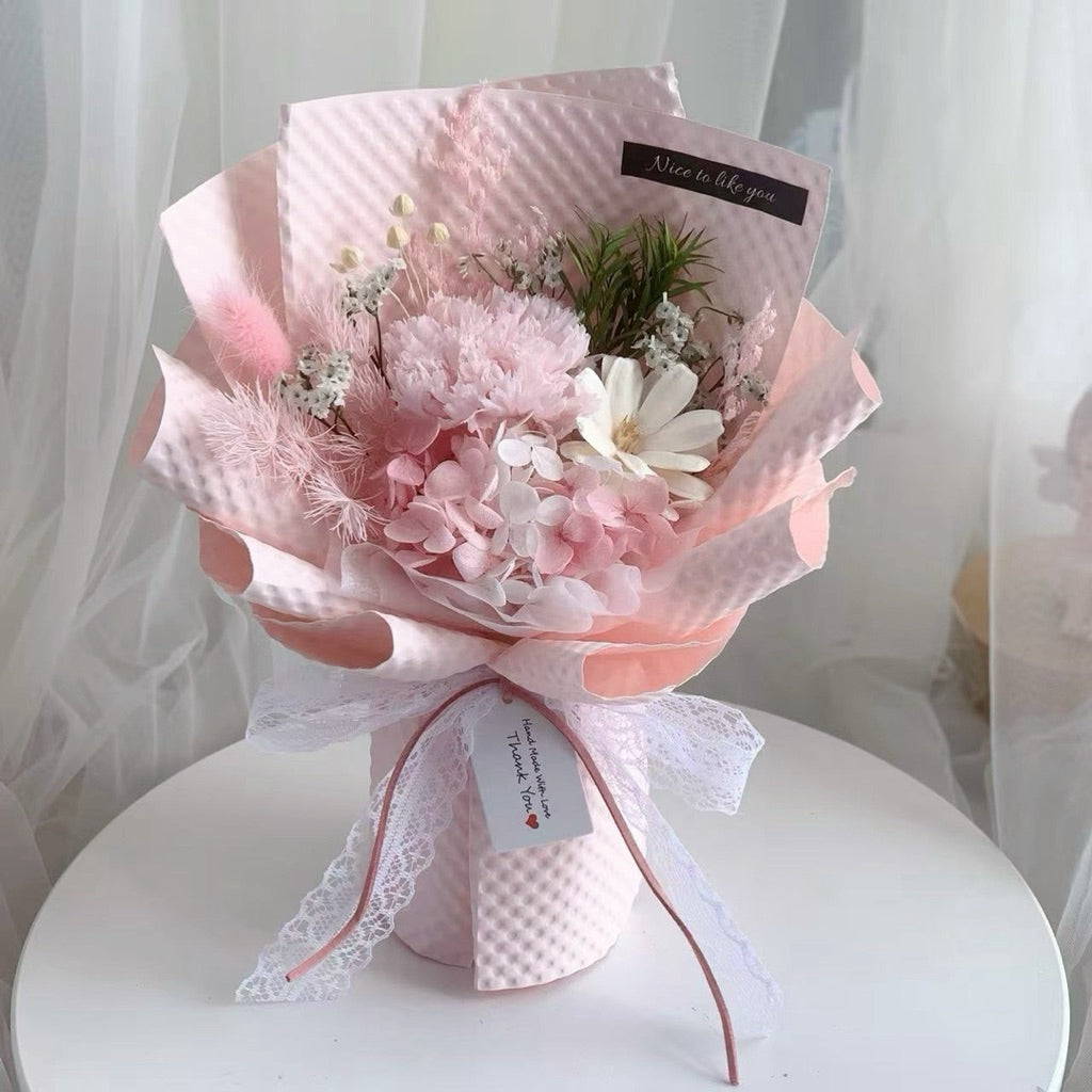 FREE DELIVERY Flower Bouquet Mother's Day Gift Preserved Pink Carnation Flower Gift Premium