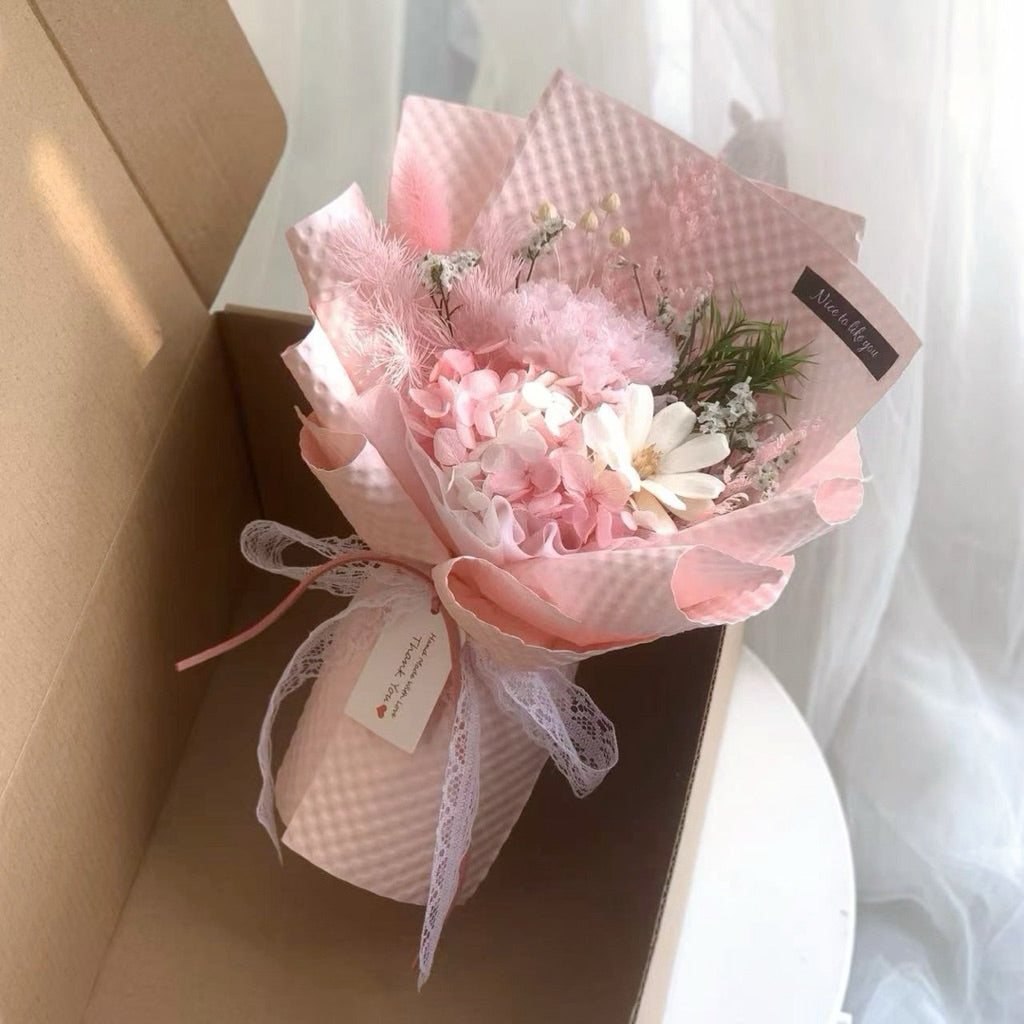 FREE DELIVERY Flower Bouquet Mother's Day Gift Preserved Pink Carnation Flower Gift Premium