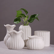 European Style White color Vase with Pavilion pattern | DreamGarden SG