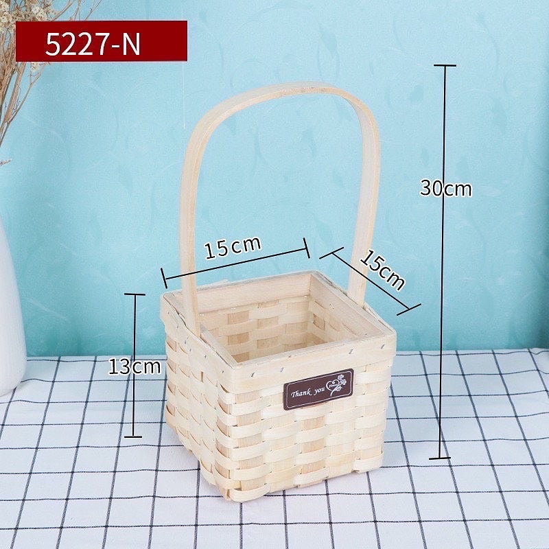 🇸🇬[SG Stock]SG Local Natural Style Basket Made Of Rattan Home Decorations | Preserved Flowers | Dried Flowers | Floral