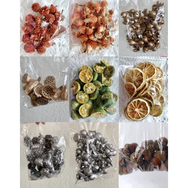 🇸🇬[SG Stock]Preserved Flowers Dried Flowers Dried Fruits Singapore Local Wholesalers Home Decoration/DIY/Wedding