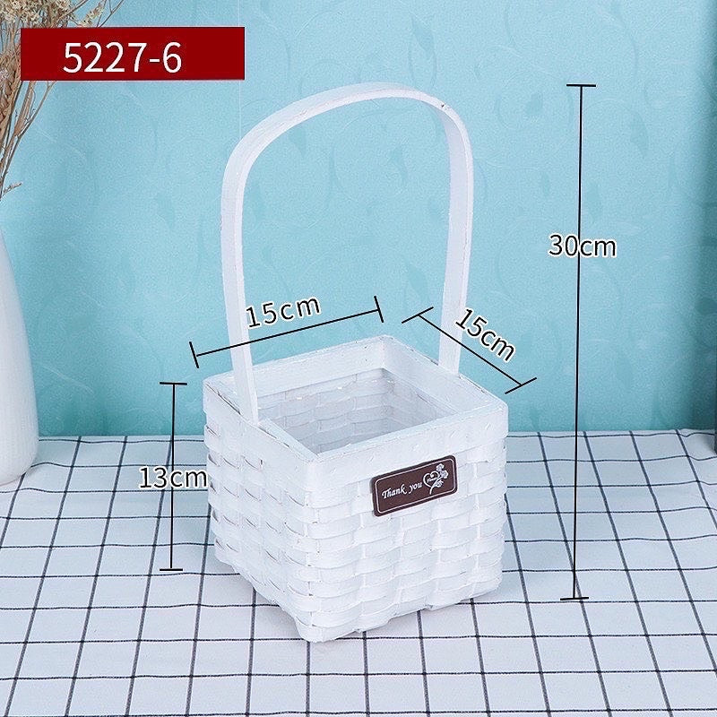 🇸🇬[SG Stock]SG Local Natural Style Basket Made Of Rattan Home Decorations | Preserved Flowers | Dried Flowers | Floral