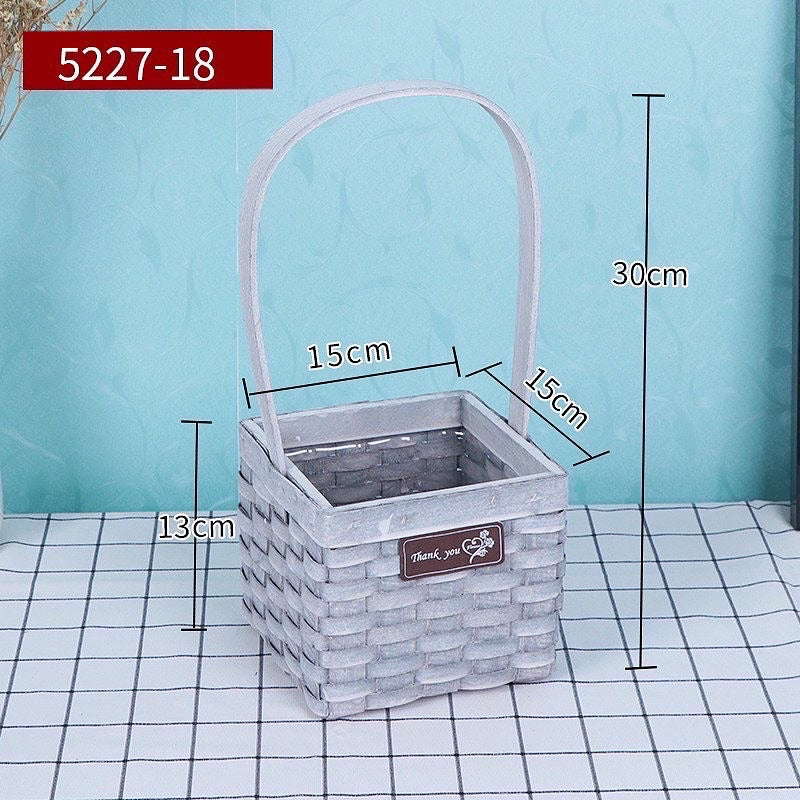 🇸🇬[SG Stock]SG Local Natural Style Basket Made Of Rattan Home Decorations | Preserved Flowers | Dried Flowers | Floral