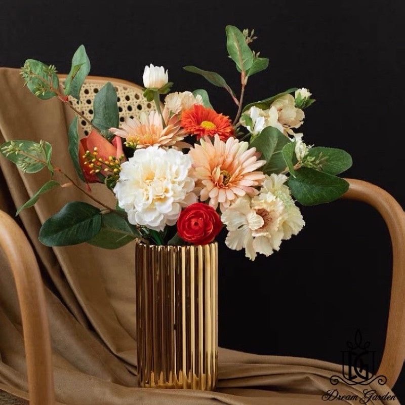 🇸🇬[SG Stock]Vase Nordic style Roman Column Color Mist Textured Dried Flower Vase | Preserved Flower Arrangement Ceramic