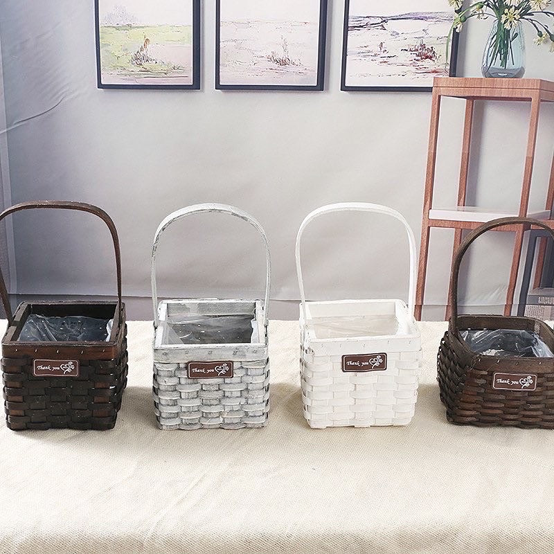 🇸🇬[SG Stock]SG Local Natural Style Basket Made Of Rattan Home Decorations | Preserved Flowers | Dried Flowers | Floral