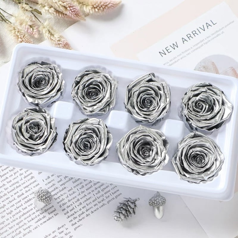🇸🇬[SG Stock]Grade A 4-5cm Gold Preserved Roses Preserved Flowers Suitable for House Decoration/Florist/Wedding