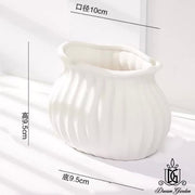 European Style White color Vase with Pavilion pattern | DreamGarden SG