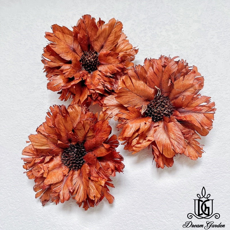 🇸🇬[SG Stock][Dream Garden]Handmade Feathered Chrysanthemum Gerbera Sunflowers Dried Flowers Home Decoration/DIY/Wedding