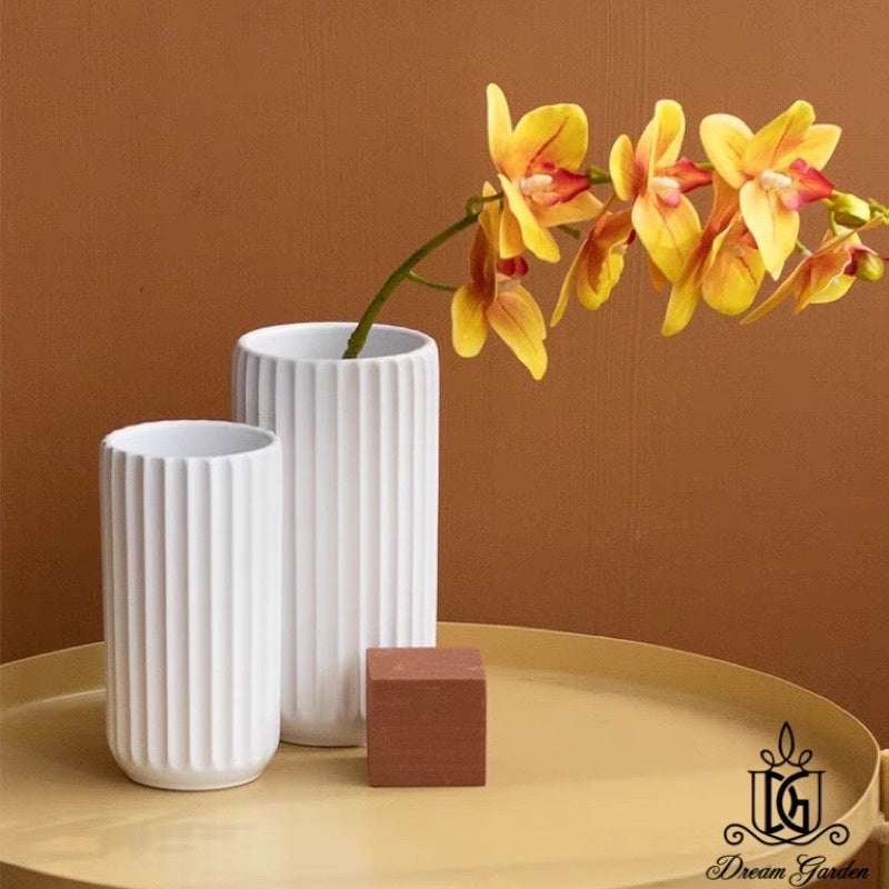 🇸🇬[SG Stock]Vase Nordic style Roman Column Color Mist Textured Dried Flower Vase | Preserved Flower Arrangement Ceramic