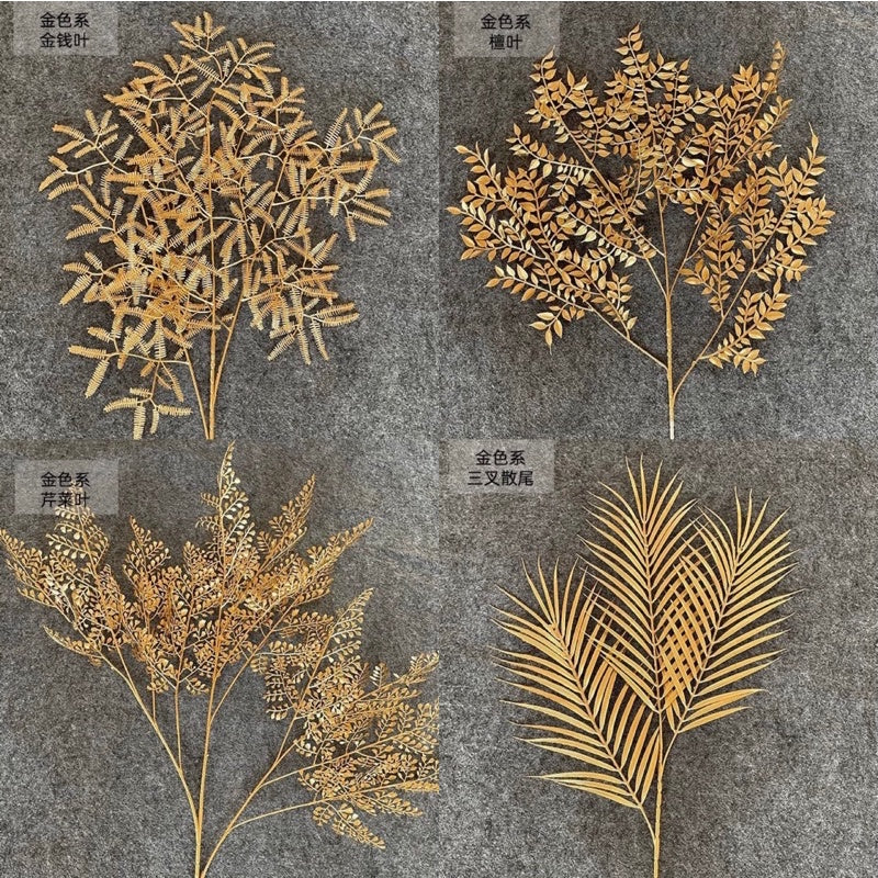 🇸🇬[SG Stock]Preserved Flowers Dried Flowers Gold Leaves Gold Plastic Flower Artificial Flower Red Fruits Singapore Local