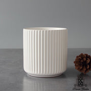 European Style White color Vase with Pavilion pattern 2 | DreamGarden SG
