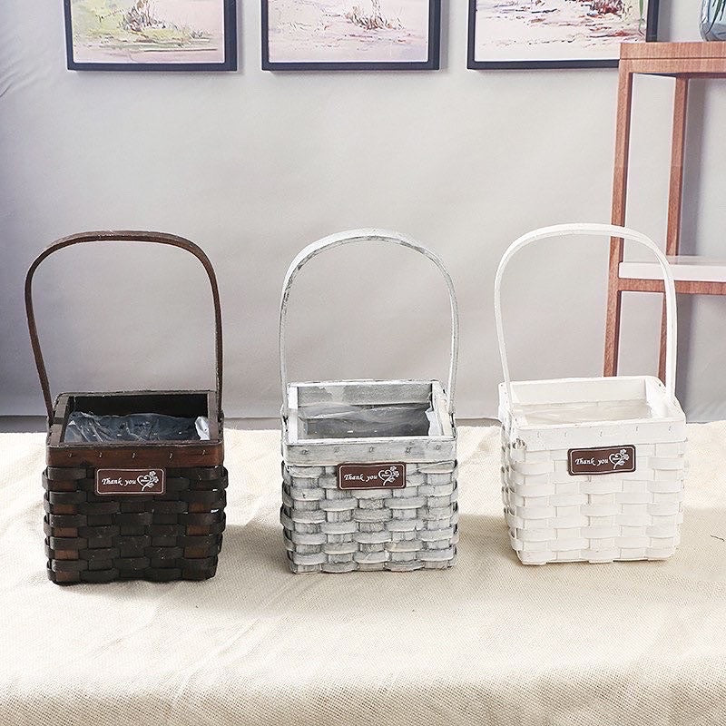 🇸🇬[SG Stock]SG Local Natural Style Basket Made Of Rattan Home Decorations | Preserved Flowers | Dried Flowers | Floral