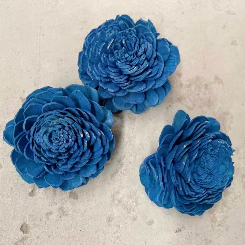 🇸🇬[SG Stock]Preserved Flowers Dried Flowers Colored Sola Flowers Wood Flower Handmade Flower Chrysanthemum Lotus Peony