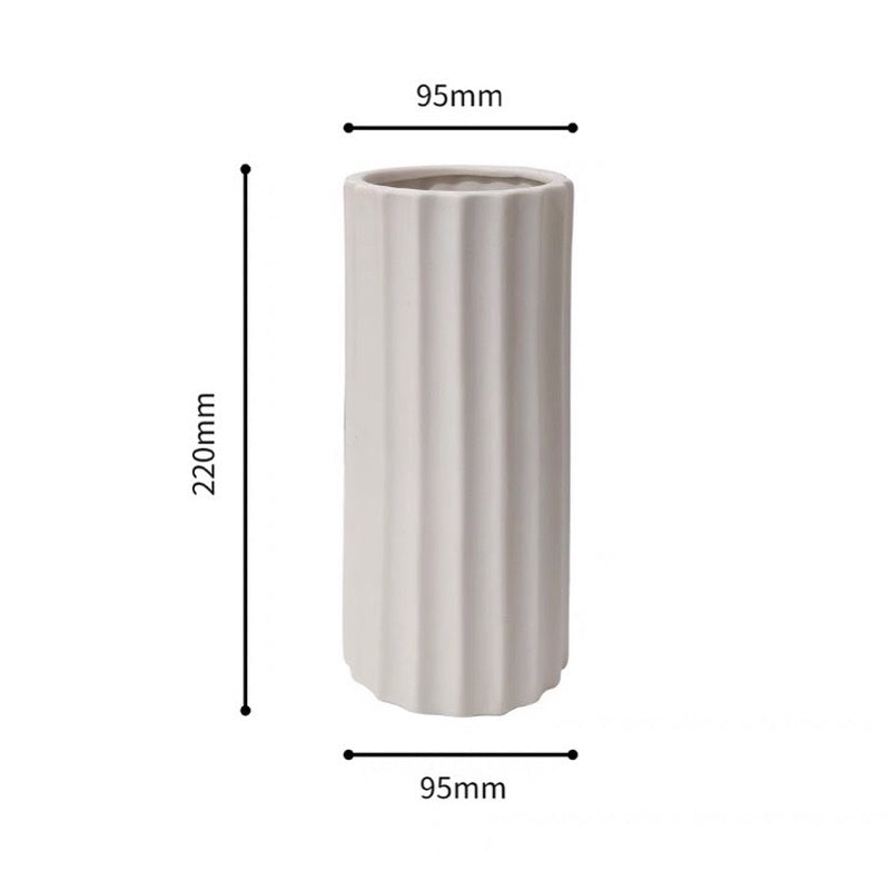 🇸🇬[SG Stock]SG Local European Style White color Vase with Pavilion pattern Dried Flower Vase|Flower Arrangement Ceramic