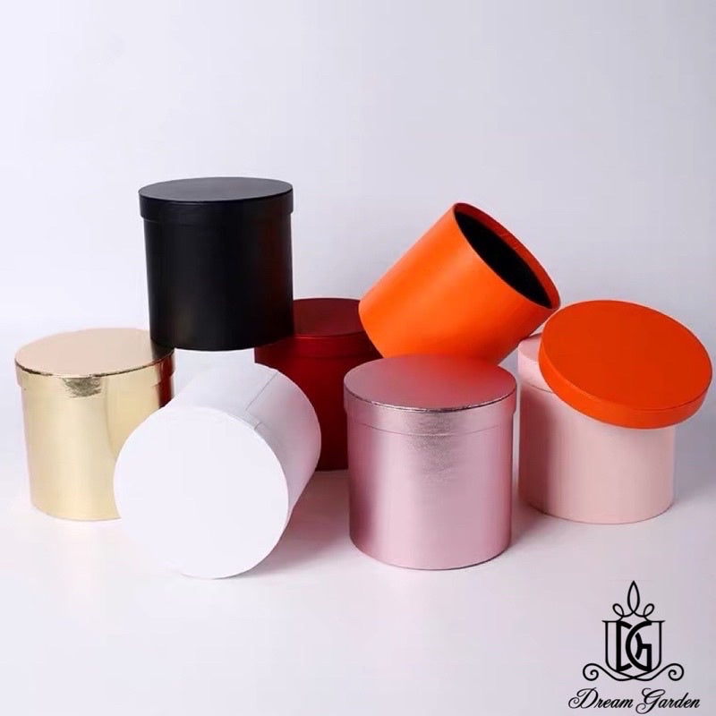 🇸🇬[SG Stock][Dream Garden] Round Flower Paper Boxes Lid Hug Florist Box Gift Box Home Decoration/DIY/Wedding