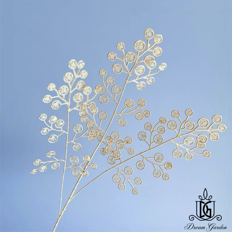 🇸🇬[SG Stock] Plastic flowers Dried Flowers CNY Gold Leaves &Plastic Flower Artificial Flower Red Fruits Singapore Local