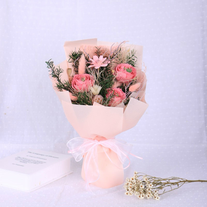 Valentine's Day gift dried flower bouquet high-end | DreamGarden SG