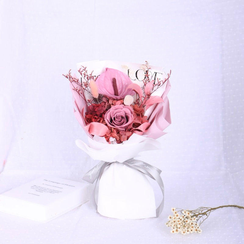 Valentine's Day gift dried flower bouquet high-end | DreamGarden SG