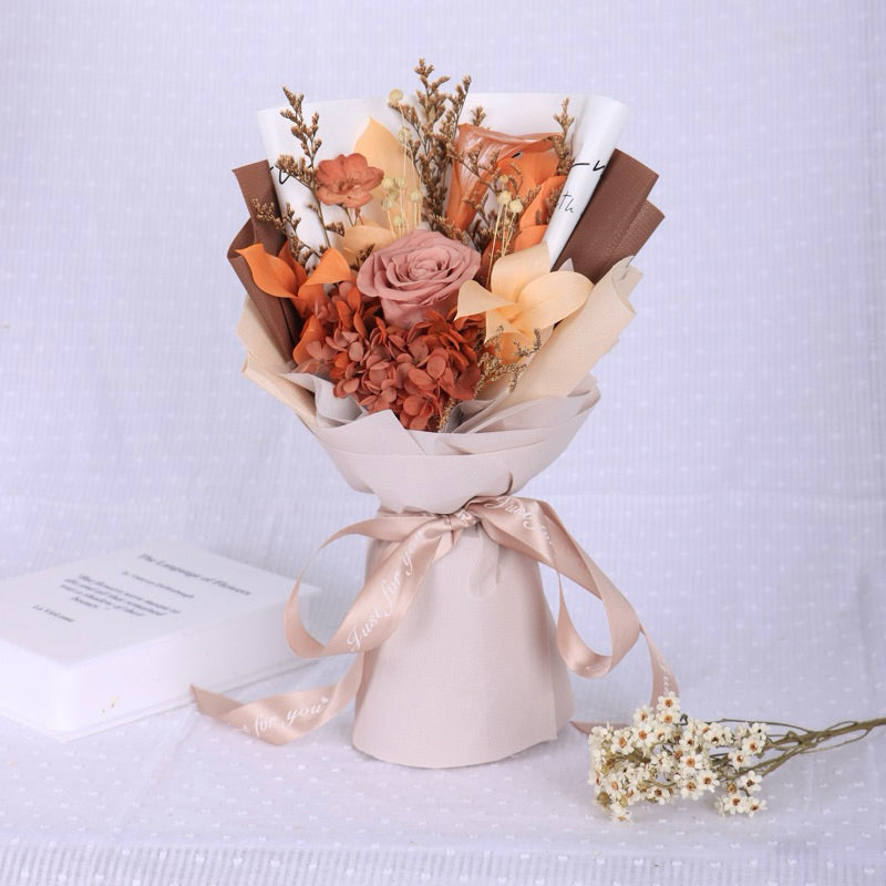 Valentine's Day gift dried flower bouquet high-end | DreamGarden SG