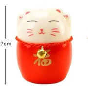 CNY flower accessories attract fortune cat Cai Shen | DreamGarden SG