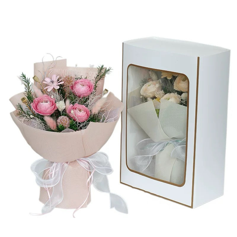 SG local Valentine's Day gift dried flower bouquet high-end finished product for girls rose preserved flower bouquet
