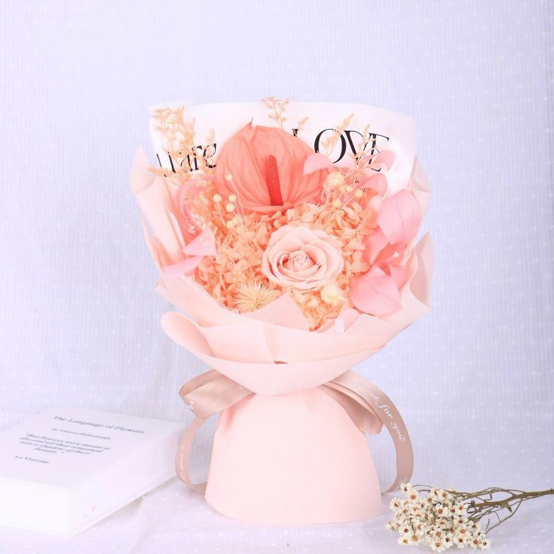 Valentine's Day gift dried flower bouquet high-end | DreamGarden SG