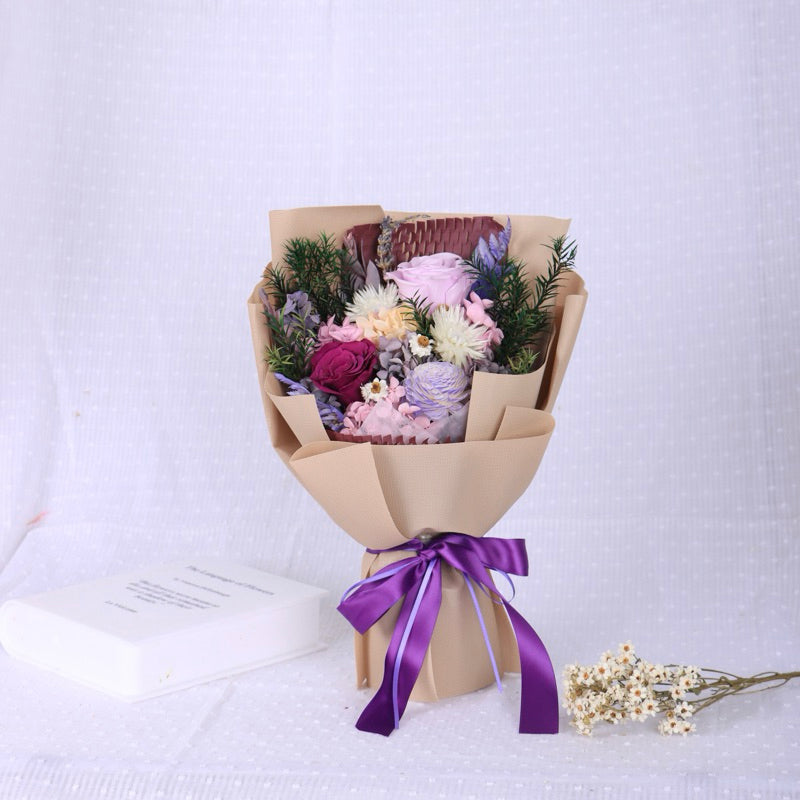 Valentine's Day gift dried flower bouquet high-end | DreamGarden SG