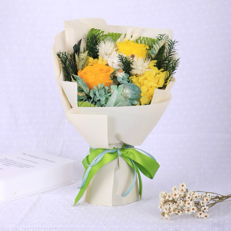 Valentine's Day gift dried flower bouquet high-end | DreamGarden SG