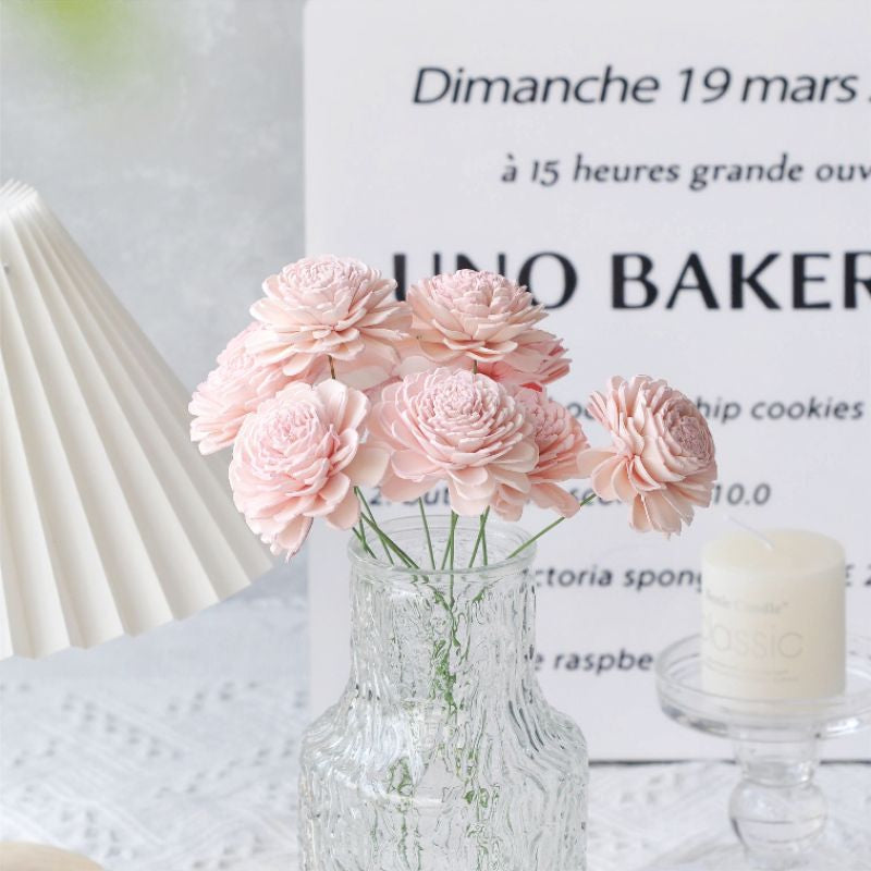 🇸🇬[SG Stock]SG Stock New Arrival Dried Flower Sola Flowers Wood Flower Handmade Flower Chrysanthemum Lotus Peony