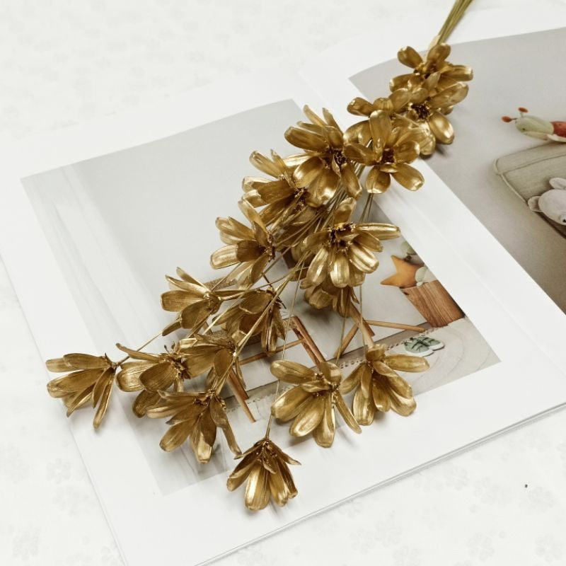🇸🇬[SG Stock]Dream Garden Pearl color Golden Sliver Dried Flower Melon seed Flowers Handmade Japanese Wood Flowers