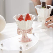 Bow knot pearlescent flower vase, flowerpot, ice cream cup | DreamGarden SG