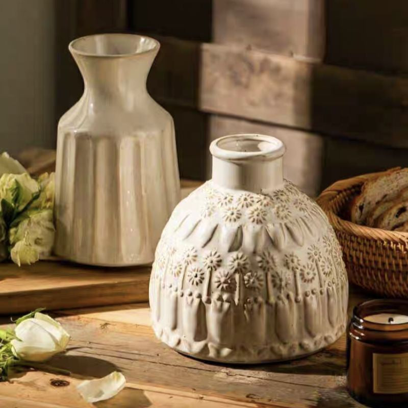 🇸🇬[SG Stock]Ins style water ceramic flower vase simple creative dried flowers home decoration pieces