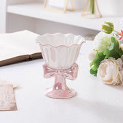 Bow knot pearlescent flower vase, flowerpot, ice cream cup | DreamGarden SG