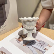 Bow knot pearlescent flower vase, flowerpot, ice cream cup | DreamGarden SG