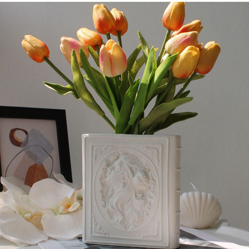 🇸🇬[SG Stock]Popular ceramic book flower vase, Nordic book flower shelf decoration, flower Pot arrangement