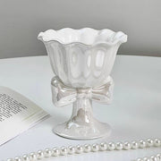 Bow knot pearlescent flower vase, flowerpot, ice cream cup | DreamGarden SG
