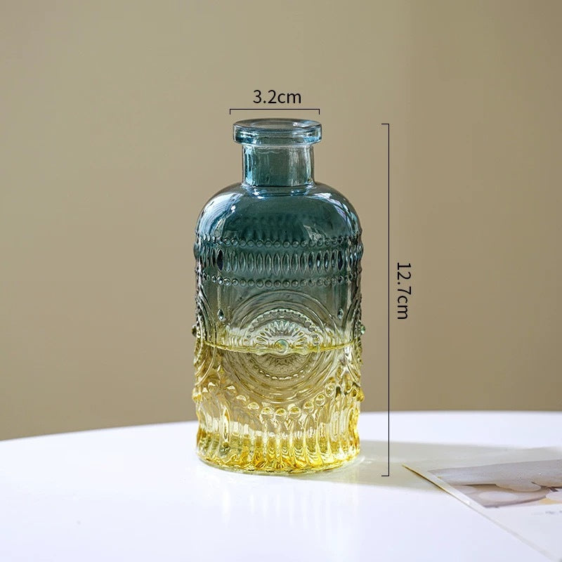 Reed diffuser Minimalist Clear Small Vintage Modern Hydroponic Tabletop Transparent Glass Fiower Vase