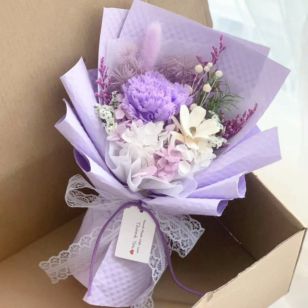 FREE DELIVERY Flower Bouquet Mother's Day Gift Preserved Pink Carnation Flower Gift Premium