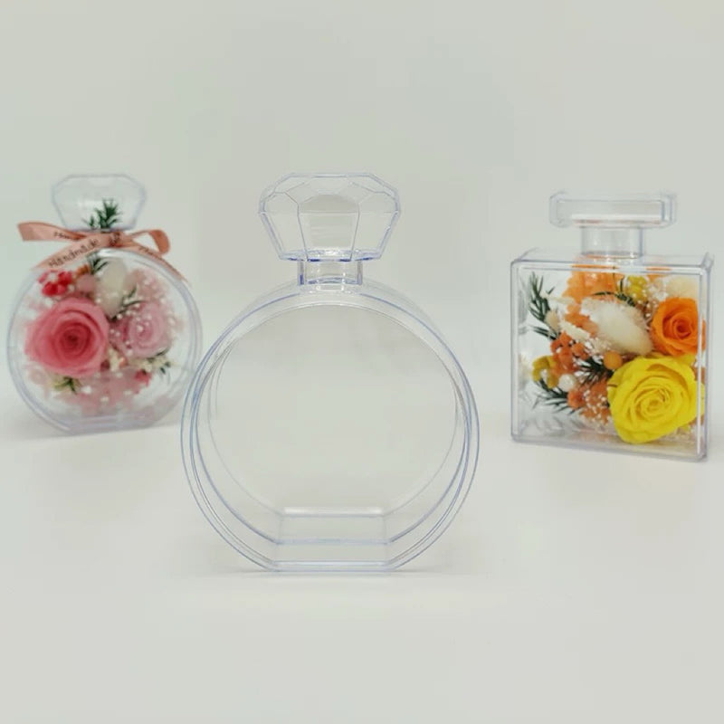 [SG Stock]Acrylic Box, Perfume Box, Acrylic Flower Container Creative Souvenir Flower Box, Gift Box, Floral Display Box