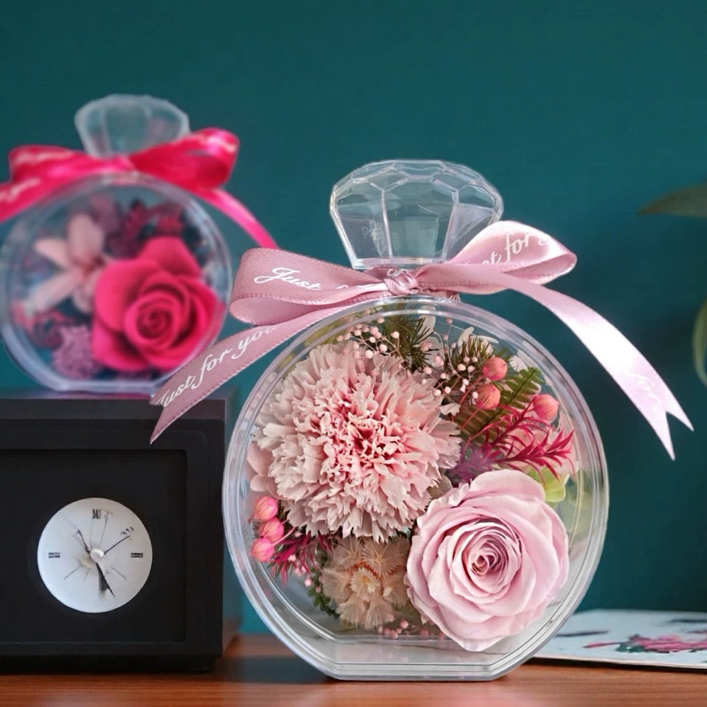 [SG Stock]Acrylic Box, Perfume Box, Acrylic Flower Container Creative Souvenir Flower Box, Gift Box, Floral Display Box