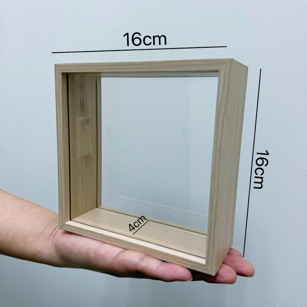 [SG stock ]Wooden photo frames decorated with dried flowers, preserved flower frame, handmade paintings, epoxy paintings