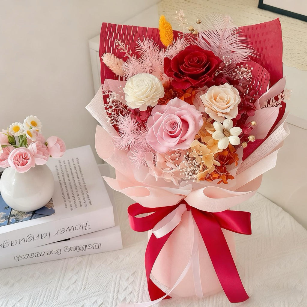 Valentine's Day gift heart-shaped single bouquet high-end | DreamGarden SG